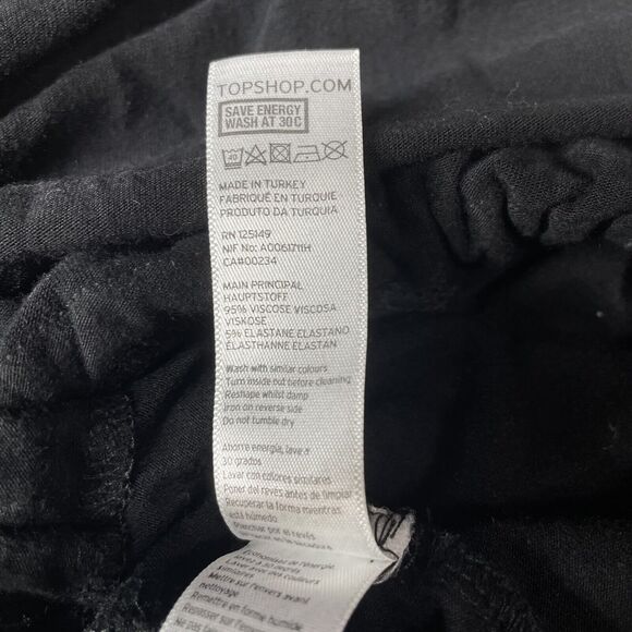 Topshop Womens Plunging V-Neck Spaghetti Strap Black Pants Jumpsuit Stretch Sz 6 - Picture 9 of 9